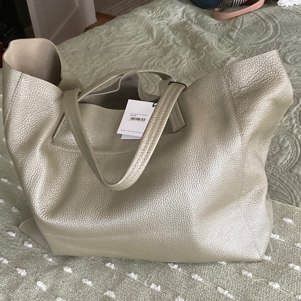 Kurt Geiger green Leather Tote Bag NWT - Picture 2 of 3